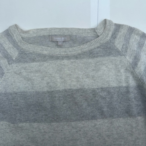 CARINA Ricci merino wool blend made in Italy knit striped dress size small - Picture 2 of 7